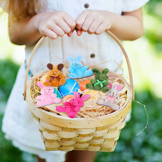 MOVING EARS 12-Pack Easter Plush Bunnies - Stuffed Animal Toys, Egg Fillers, Party Favors