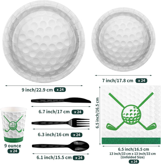 MOVING EARS 169-Piece Golf Party Supplies