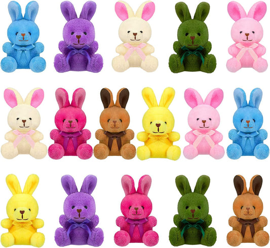 MOVING EARS 16 Pack Easter Plush Bunnies Stuffers Bunny Plush Bunny Animals Easter Baskets Filler Easter Party Favor