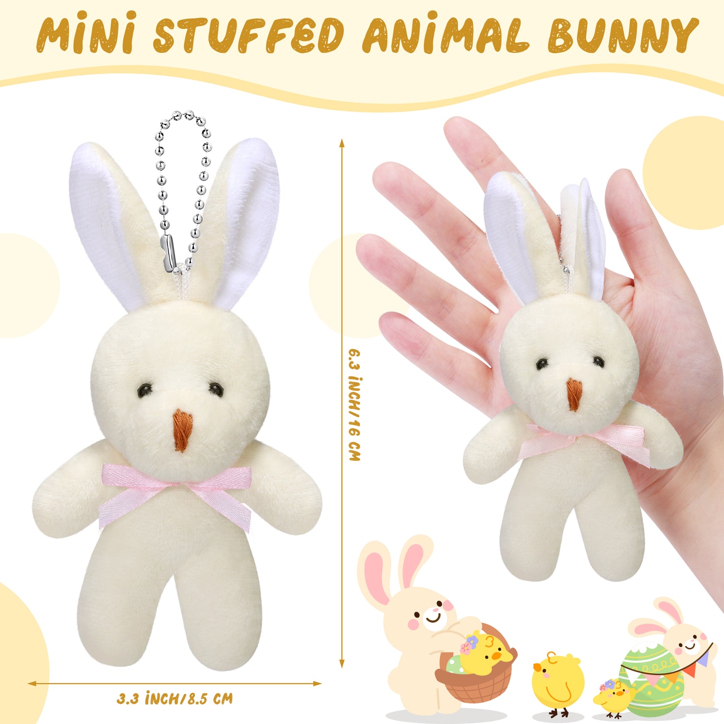 MOVING EARS Adorable Mini Bunny Rabbit with Moving Ears – Perfect for Easter & Gifts!