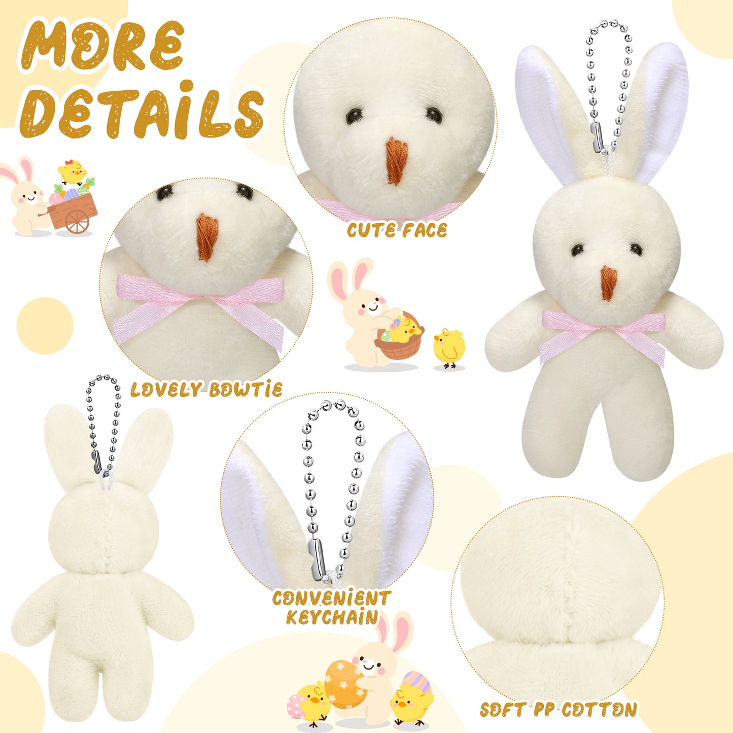 MOVING EARS Adorable Mini Bunny Rabbit with Moving Ears – Perfect for Easter & Gifts!