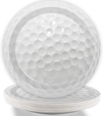 MOVING EARS 88 Pieces Golf Disposable Tableware Set Golf Paper Plates and Napkins 7 Inch and 9 Inch Golf Dessert Plates for Sports Theme Birthday Decoration