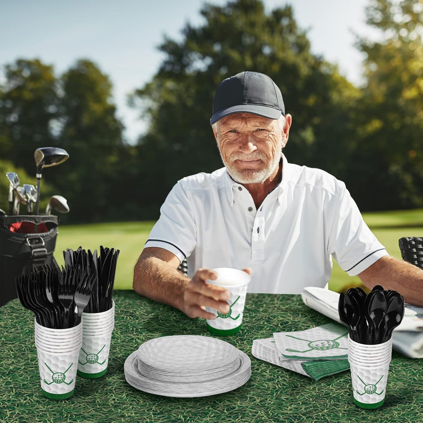 MOVING EARS 169-Piece Golf Party Supplies