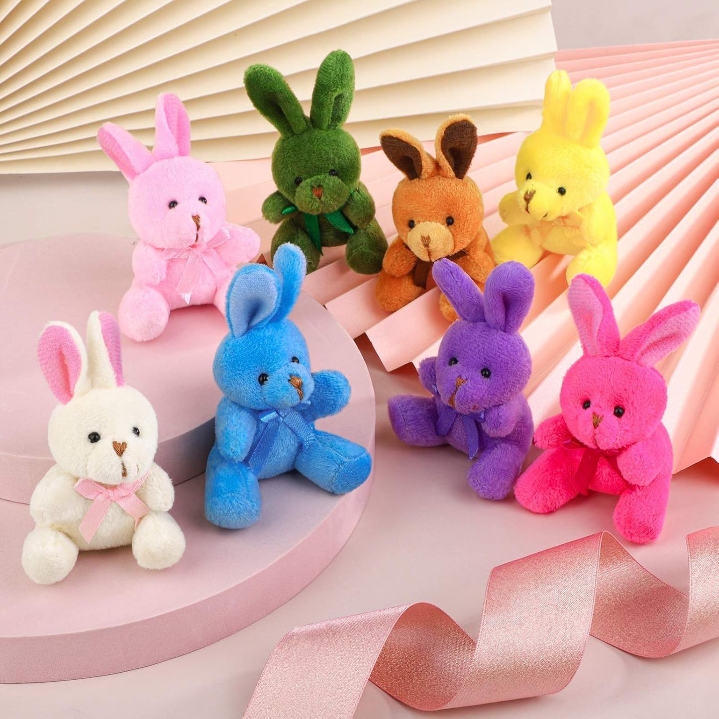 MOVING EARS 16 Pack Easter Plush Bunnies Stuffers Bunny Plush Bunny Animals Easter Baskets Filler Easter Party Favor