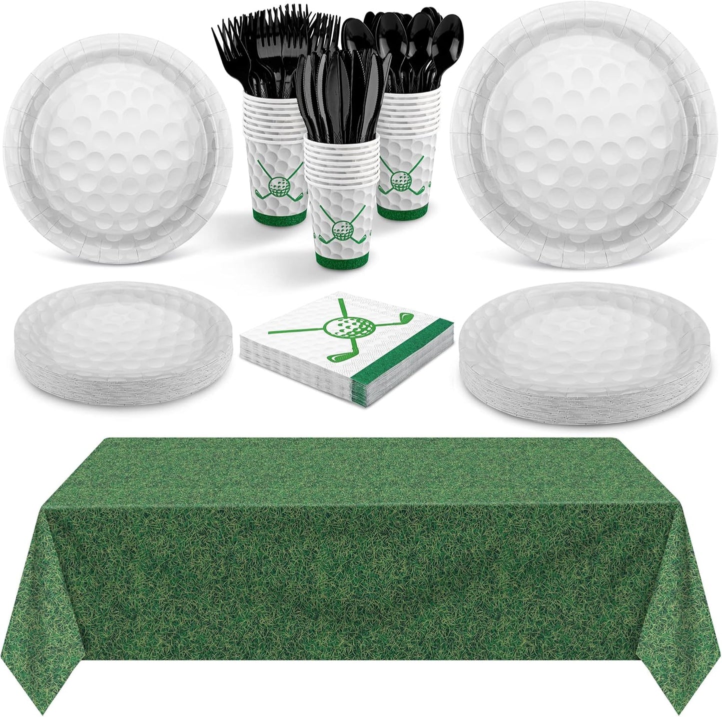 MOVING EARS 169-Piece Golf Party Supplies